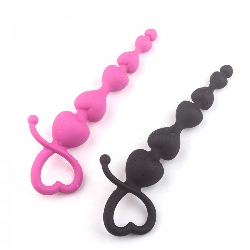 pull beads back court anal dilatation adult interest silicone Anal plug  tail pull beads