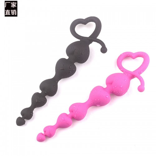 pull beads back court anal dilatation adult interest silicone Anal plug  tail pull beads